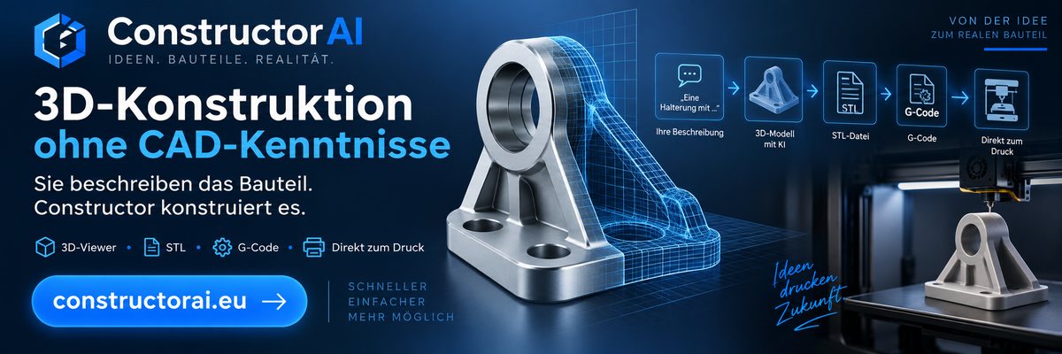 Werbung: Constructor AI – 3D-Konstruktion und 3D-Druck